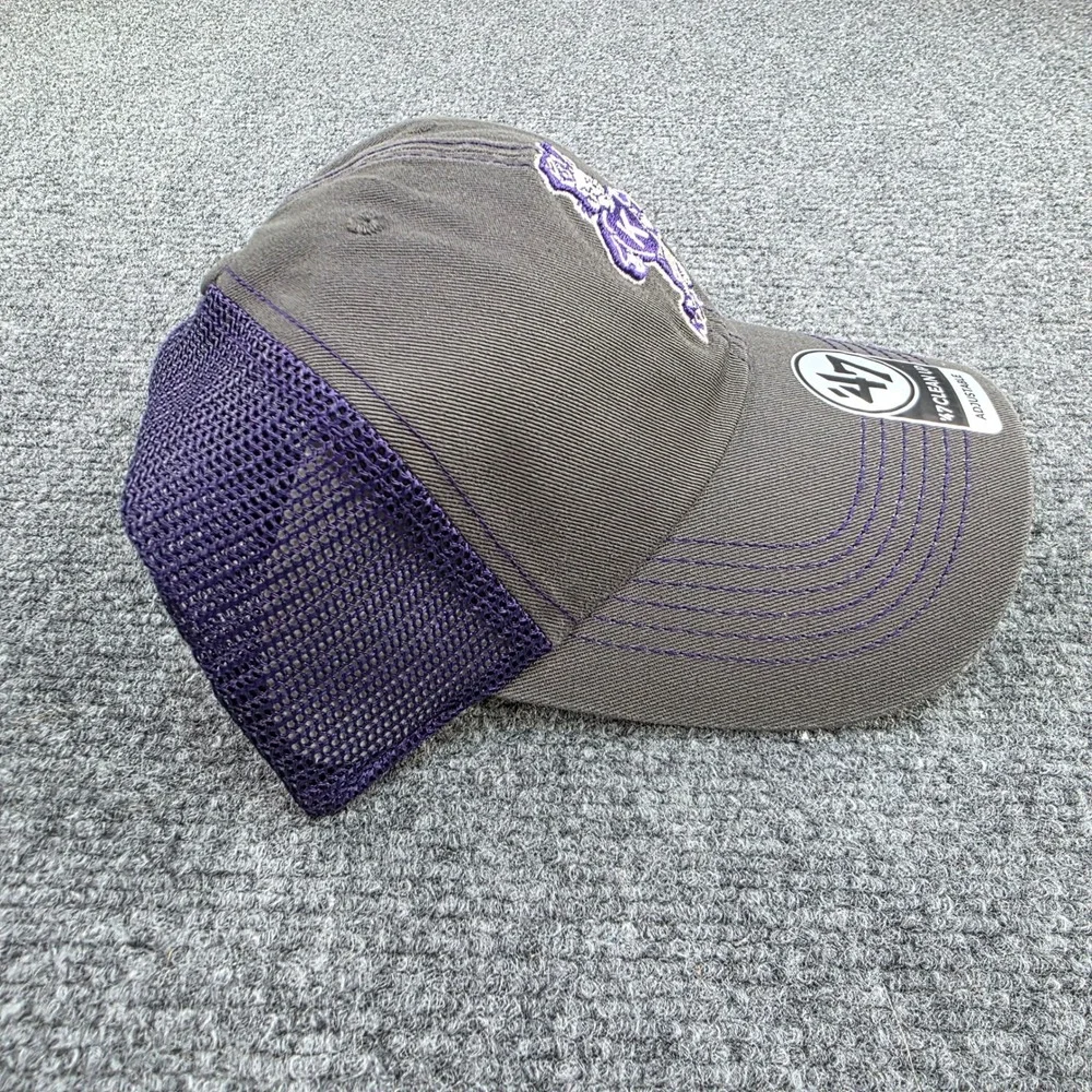 Kansas State Wildcats 47 Brand Clean Up Adjustable Hat - Charcoal - Vintage Logo
